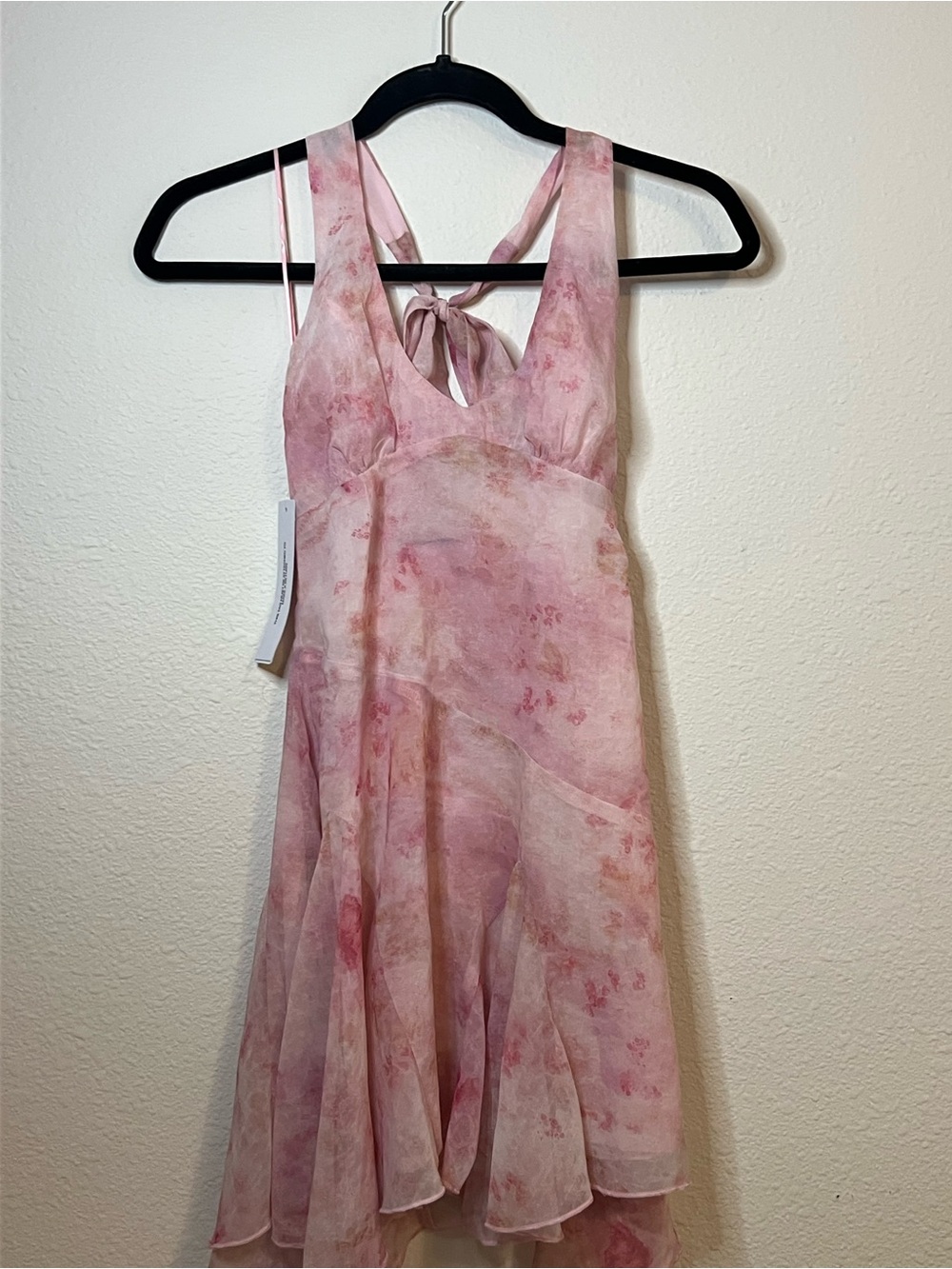 Pink Halter Floral Midi Dress - Picture 4 of 5